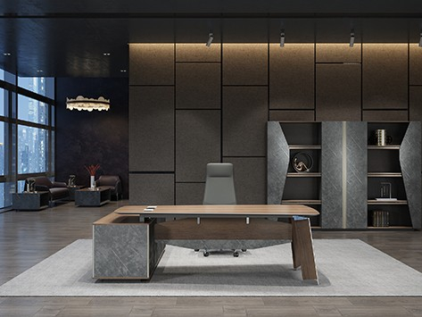 實木大班臺-熔智