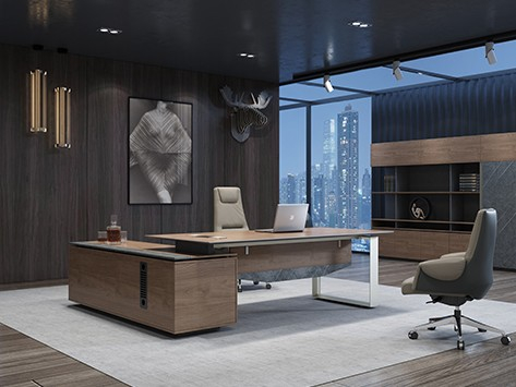 實木大班臺-明靜